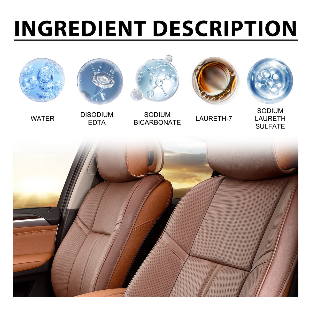 Automotive Leather Cleaner for Deep Interior Care and Seats