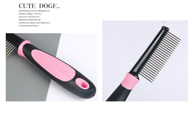 Pet Row Comb for Dogs & Cats | Smooth Tangled Fur