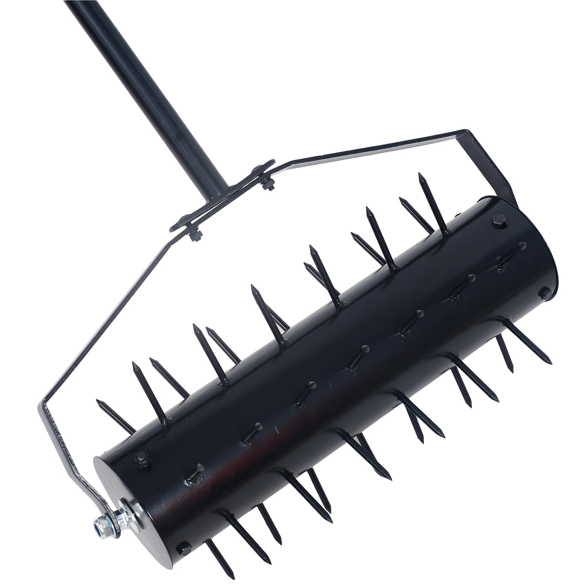 Rolling Lawn Aerator: Push-Along Spiked Soil Roller