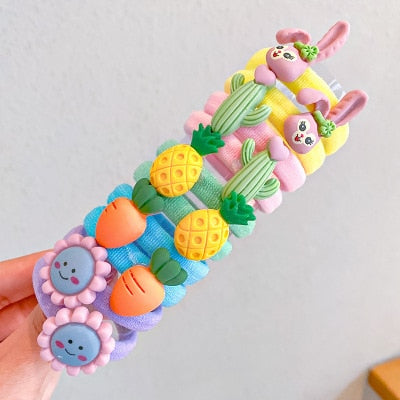 Rainbow Cartoon Hair Ties for Cheerful Everyday Styles