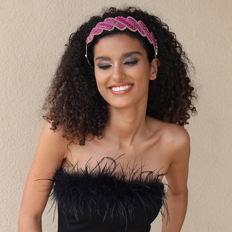 Jeweled Hair Hoop for Instant Glamorous Occasion Style