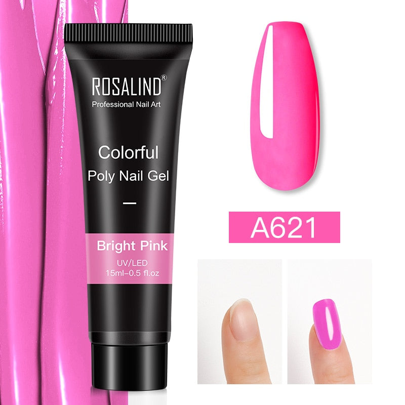 Glitter Poly Nail Gel Extensions for Salon-Style Sparkle
