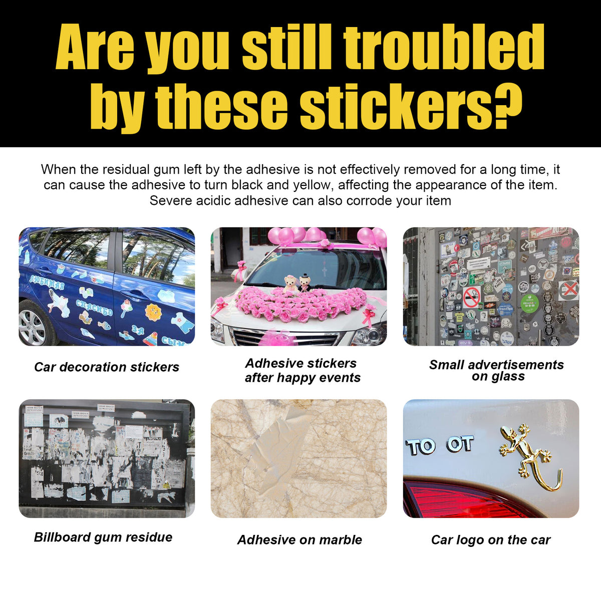 Car Sticker Remover for Clean Adhesive-Free Surfaces