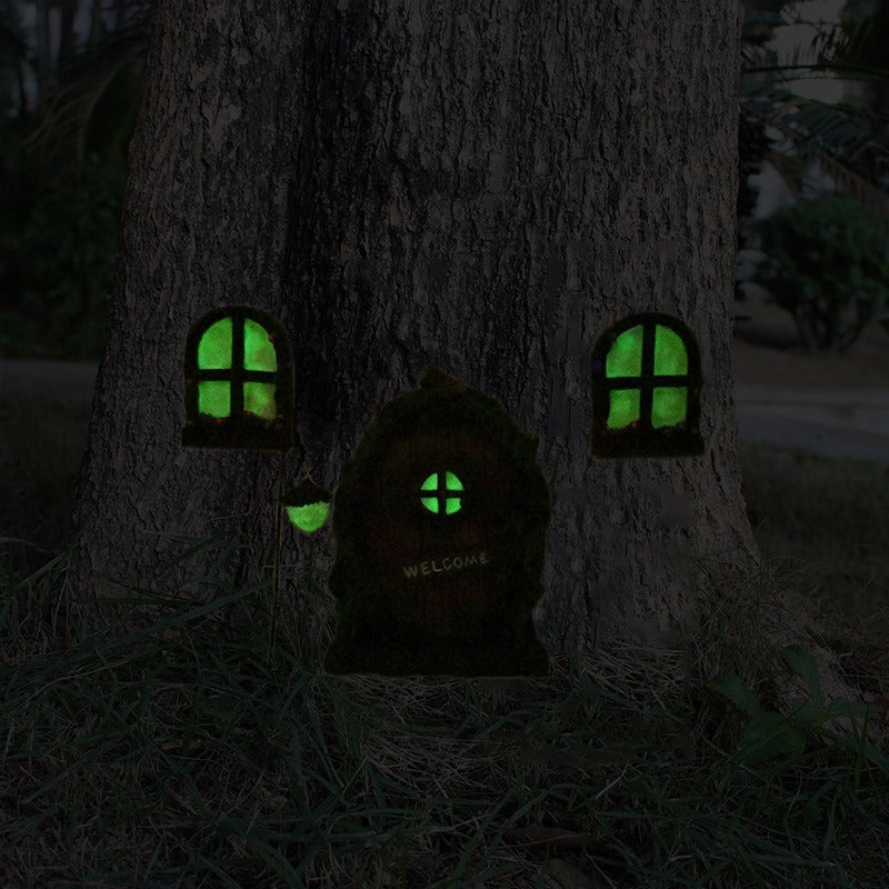 Glow-in-the-Dark Fairy Door for Trees and Garden Decor