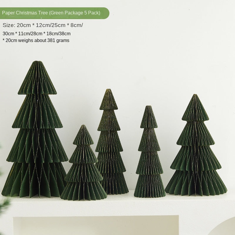 Paper Christmas Trees for Elegant Holiday Tabletop Decor