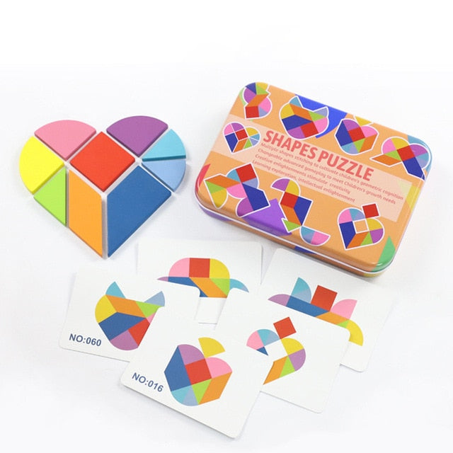 Wooden Kids Puzzle Set for Creative Screen-Free Play
