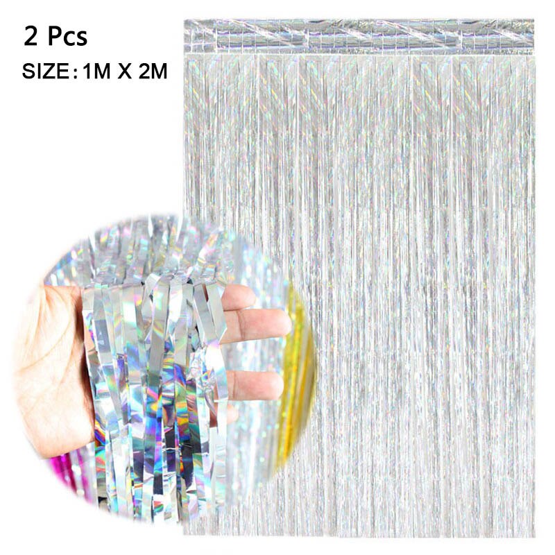 Gold Tinsel Fringe Curtains for Sparkling Party Backdrops