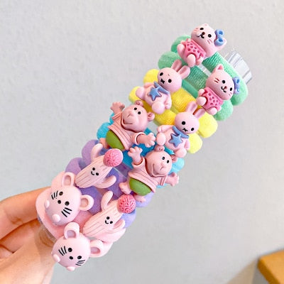 Rainbow Cartoon Hair Ties for Cheerful Everyday Styles
