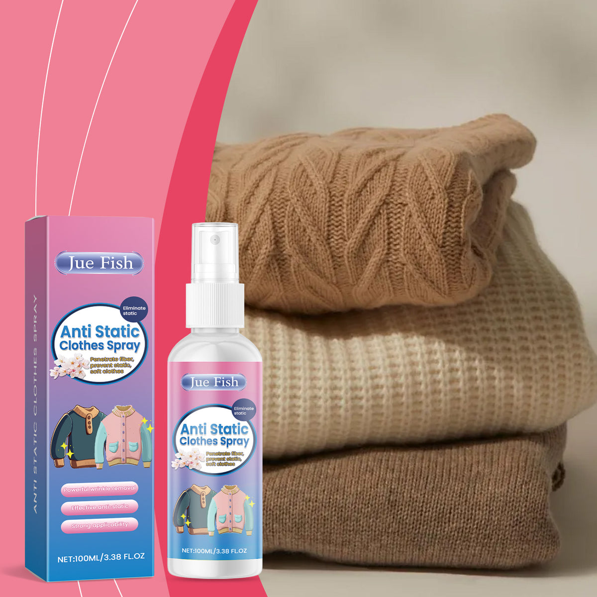 Clothing Anti-Static Spray for Smooth, Comfortable Wear