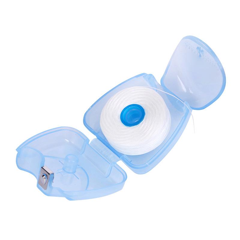 Dental Floss with Built‑In Cutter — Portable 50m Egg‑Shaped