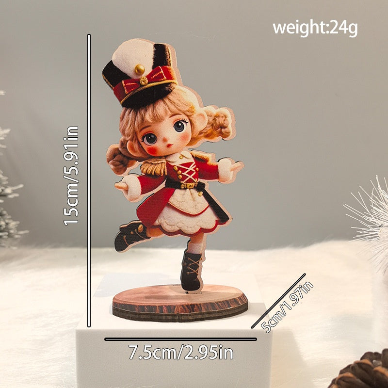 Christmas Wooden Figurine Decor for Festive Displays