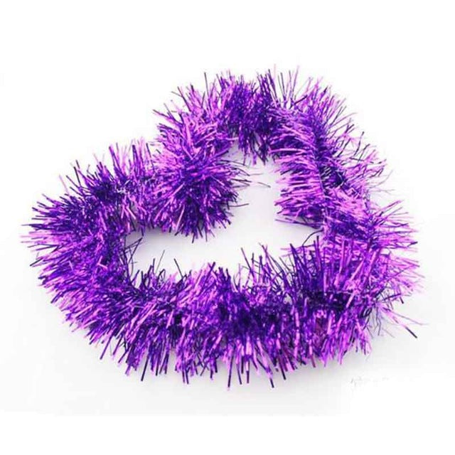 2M Colorful Tinsel Garland for Festive Decorating