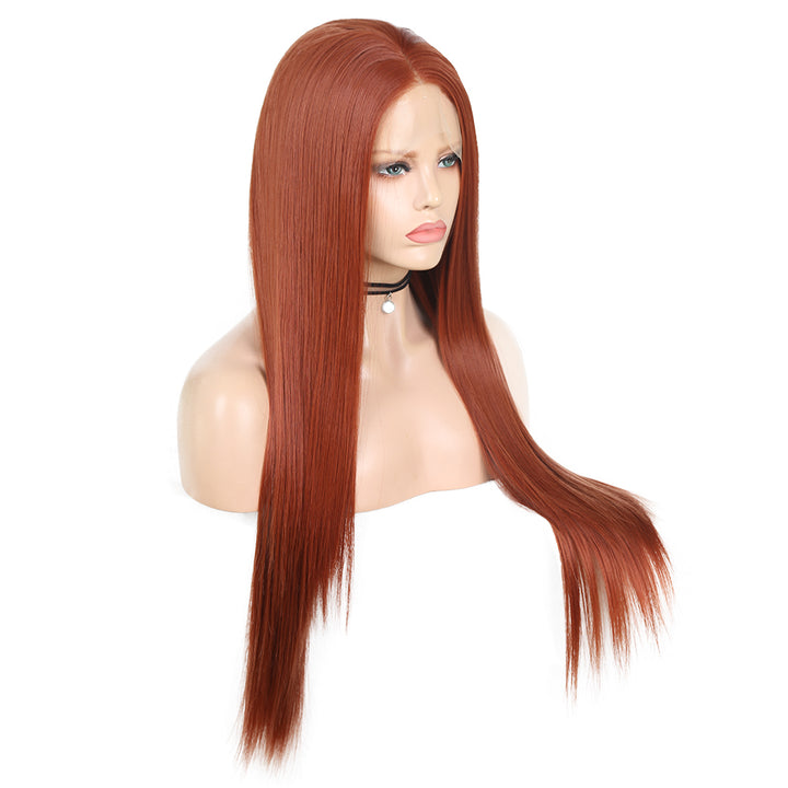 13 x 2 Lace Front Wig - Long Auburn Straight Hair