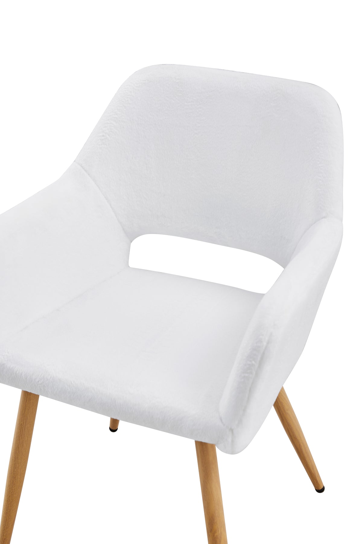 Plush Faux Fur Accent Chair with Sculpted Open Back