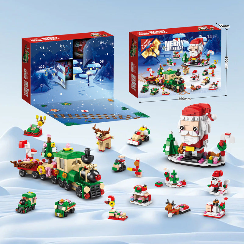 Christmas Advent Calendar Building Block Puzzle Gift