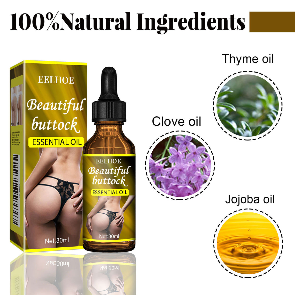 Butt Massage Oil for Smoother, Hydrated-Looking Skin