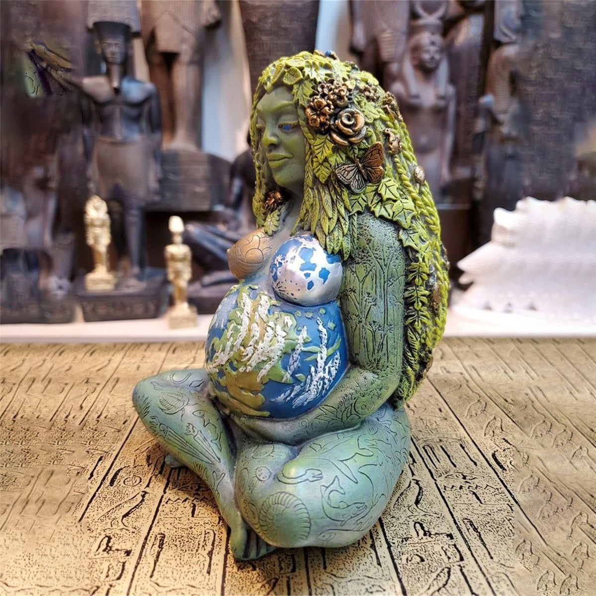 Outdoor Gaia Earth Mother Statue for Garden and Altar Decor
