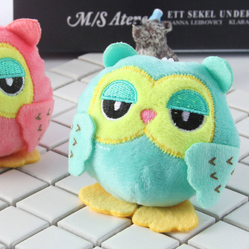 Owl Plush Keychain: Colorful Charm for Bags and Keys