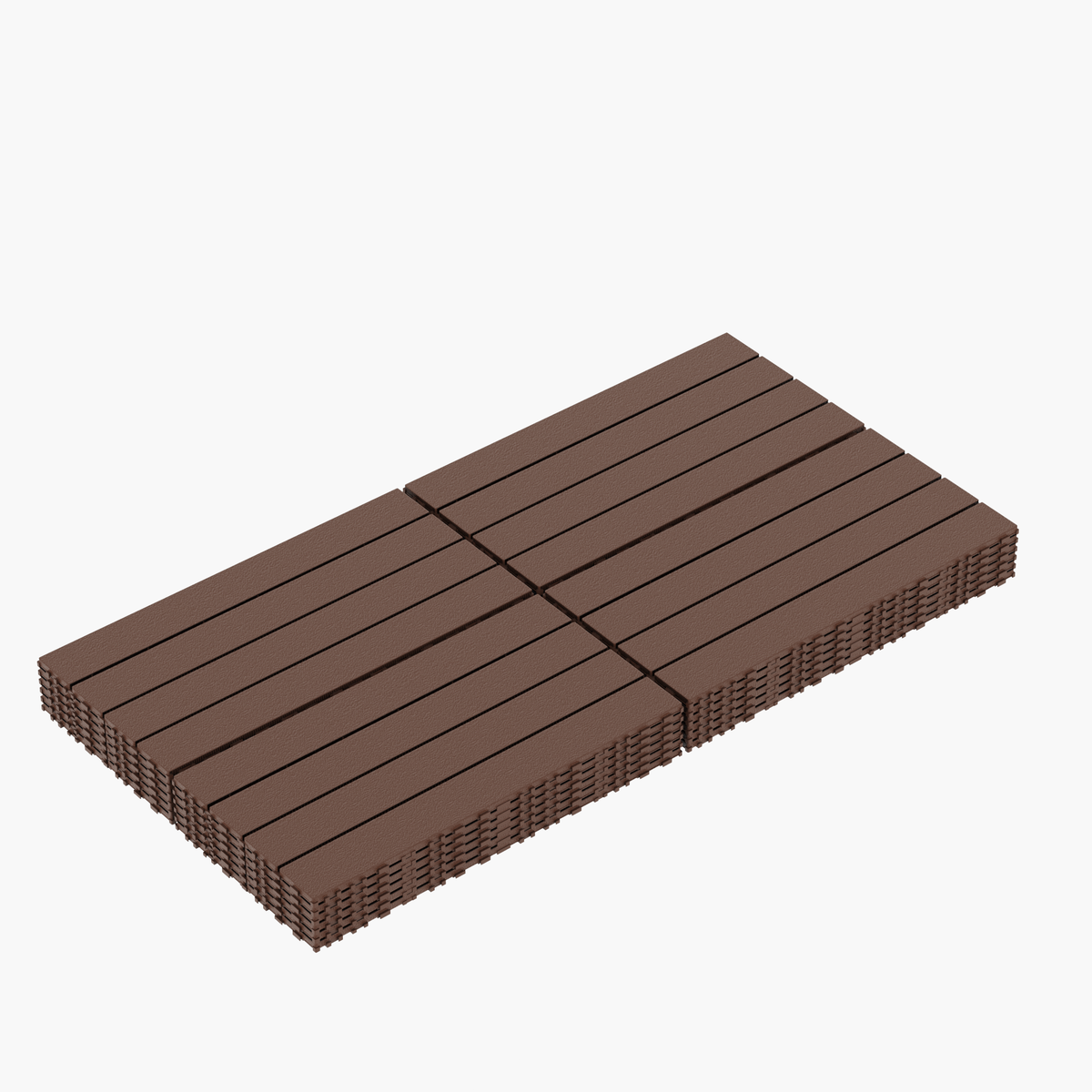 Interlocking Outdoor Deck Tiles: Snap-Together Wood Look