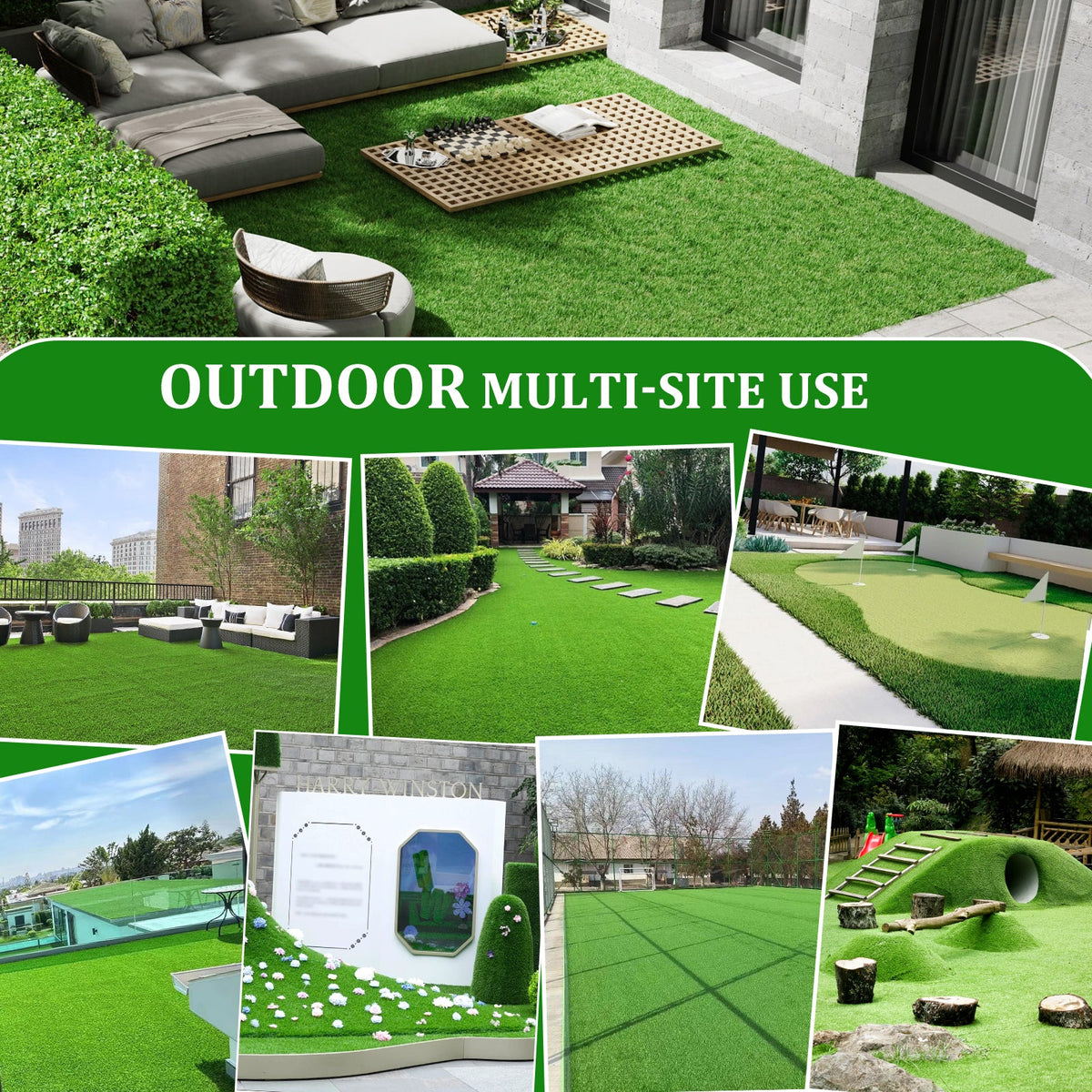 Artificial Grass Runway Blanket 2x10 ft, Realistic Turf