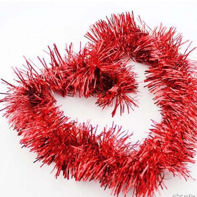 2M Colorful Tinsel Garland for Festive Decorating