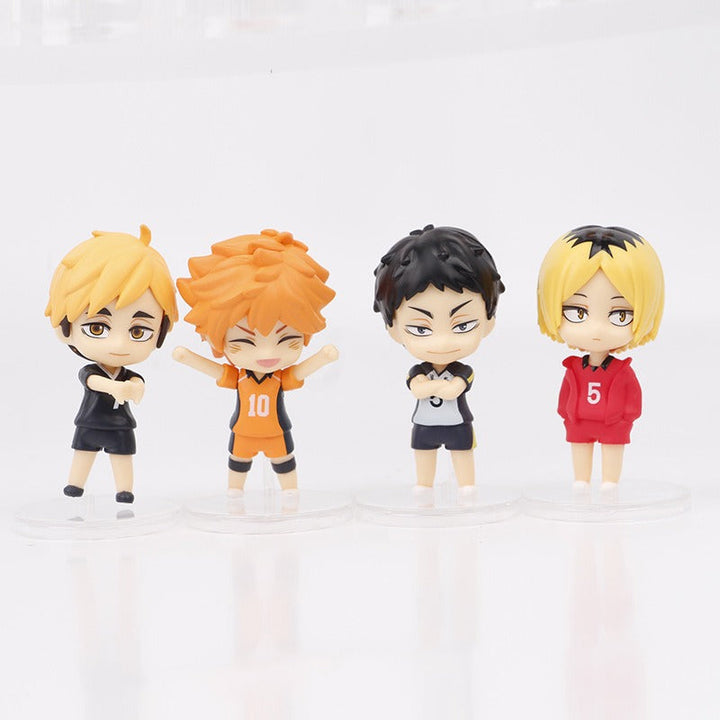 Volleyball Anime Figurine Set for Team Desk Display