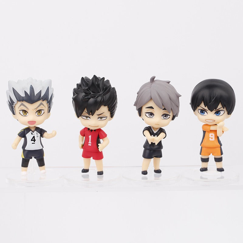 Volleyball Anime Figurine Set for Team Desk Display