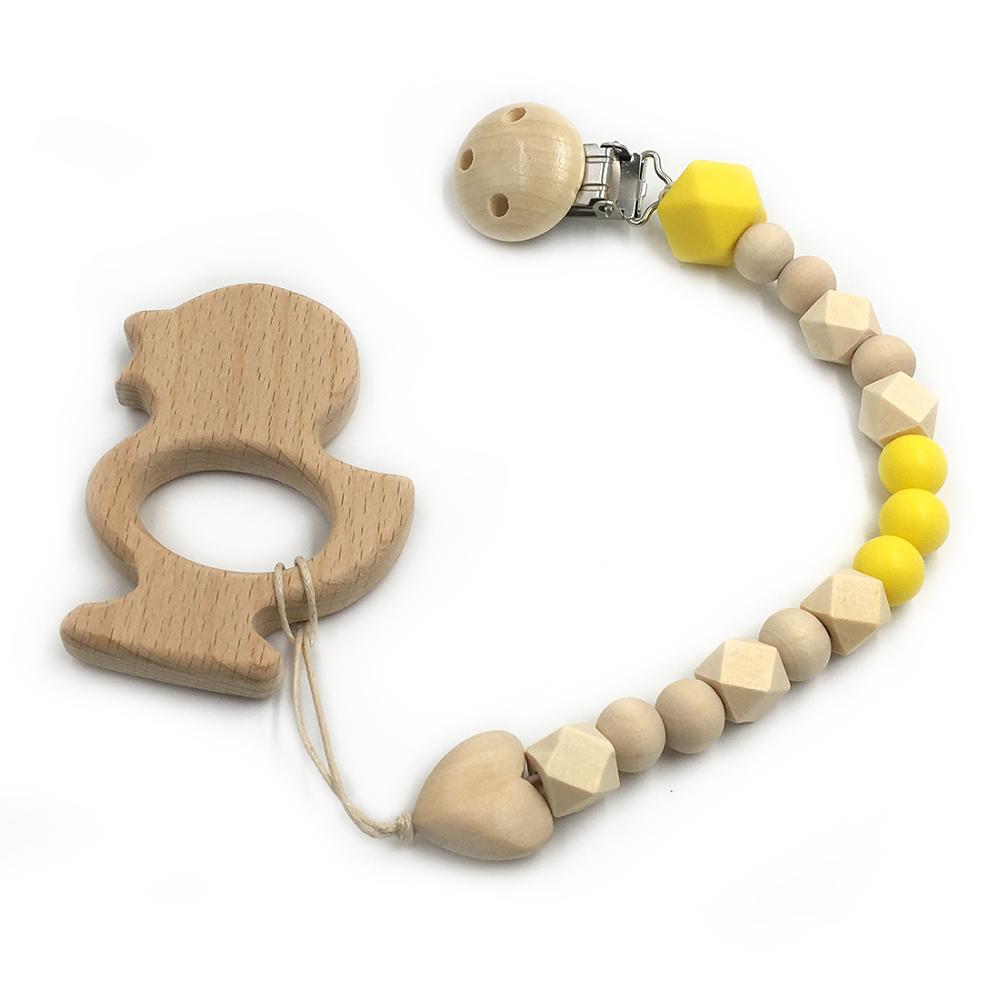 Wooden Baby Teether Set for Easy Little-Hand Grip