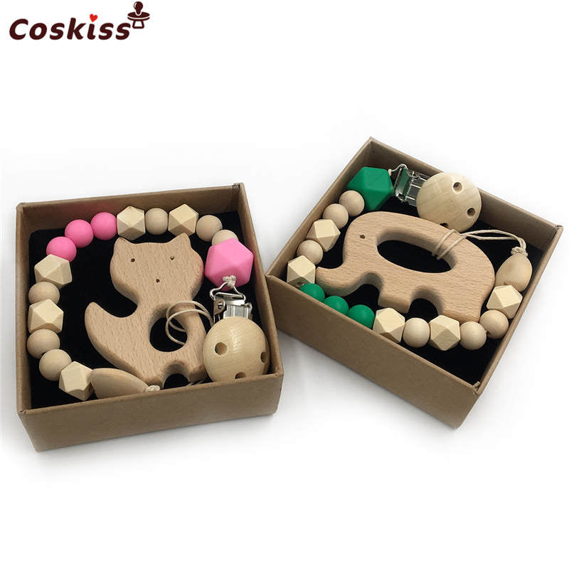 Wooden Baby Teether Set for Easy Little-Hand Grip