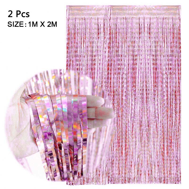 Gold Tinsel Fringe Curtains for Sparkling Party Backdrops