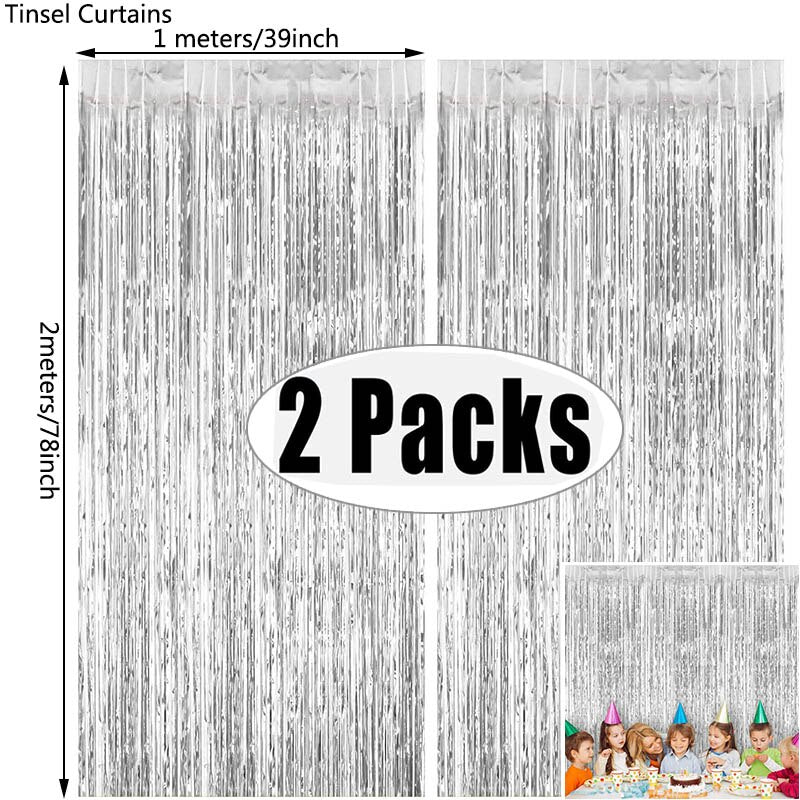 Gold Tinsel Fringe Curtains for Sparkling Party Backdrops