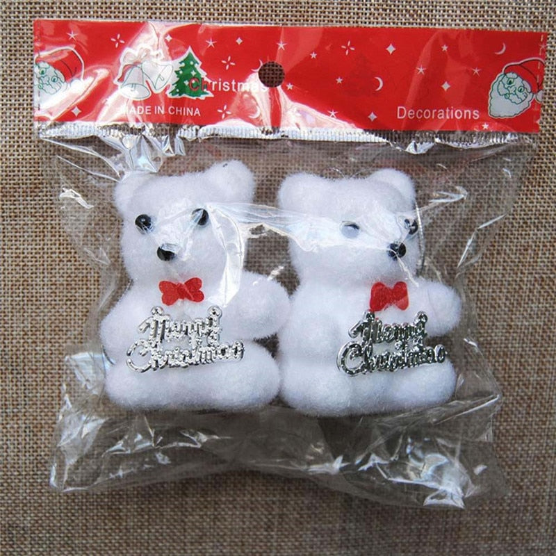 Christmas Bear Deer Ornaments for Cozy Tree Decor