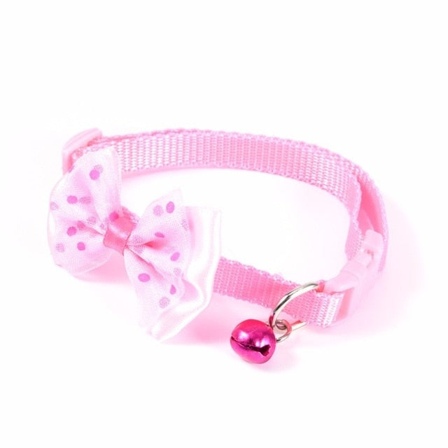 Bowknot Pet Collars for Small Pets | Colorful Style