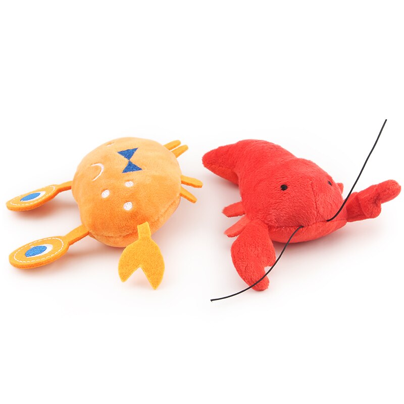 Lobster Plush Squeaky Dog Toy Set for Playful Pets