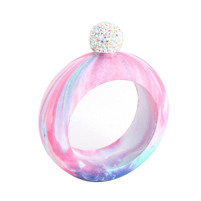 Bangle Bracelet Hip Flask: 3.5 oz Stainless Steel Wearable