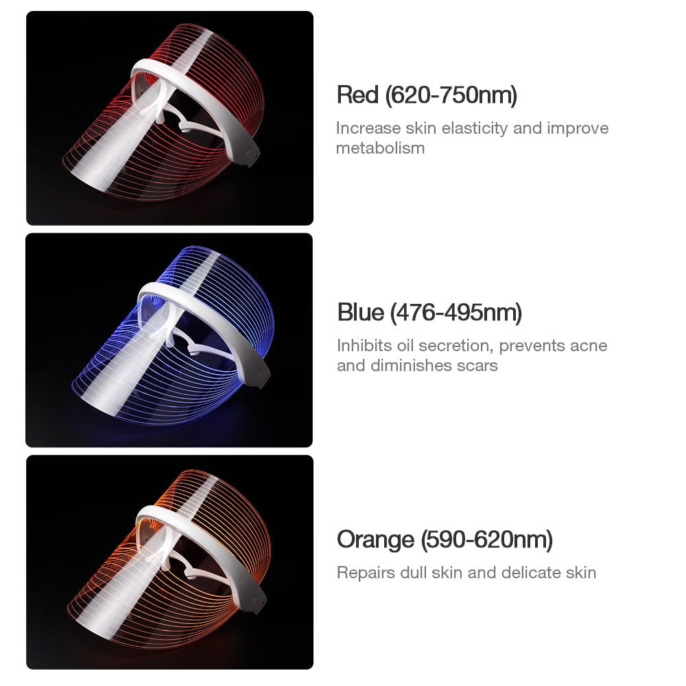 LED Light Therapy Face Mask for Fine Lines at Home