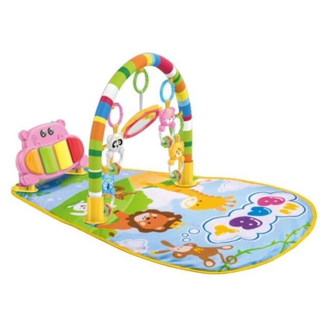 3-in-1 Baby Play Mat with Foot Piano for Tummy Time