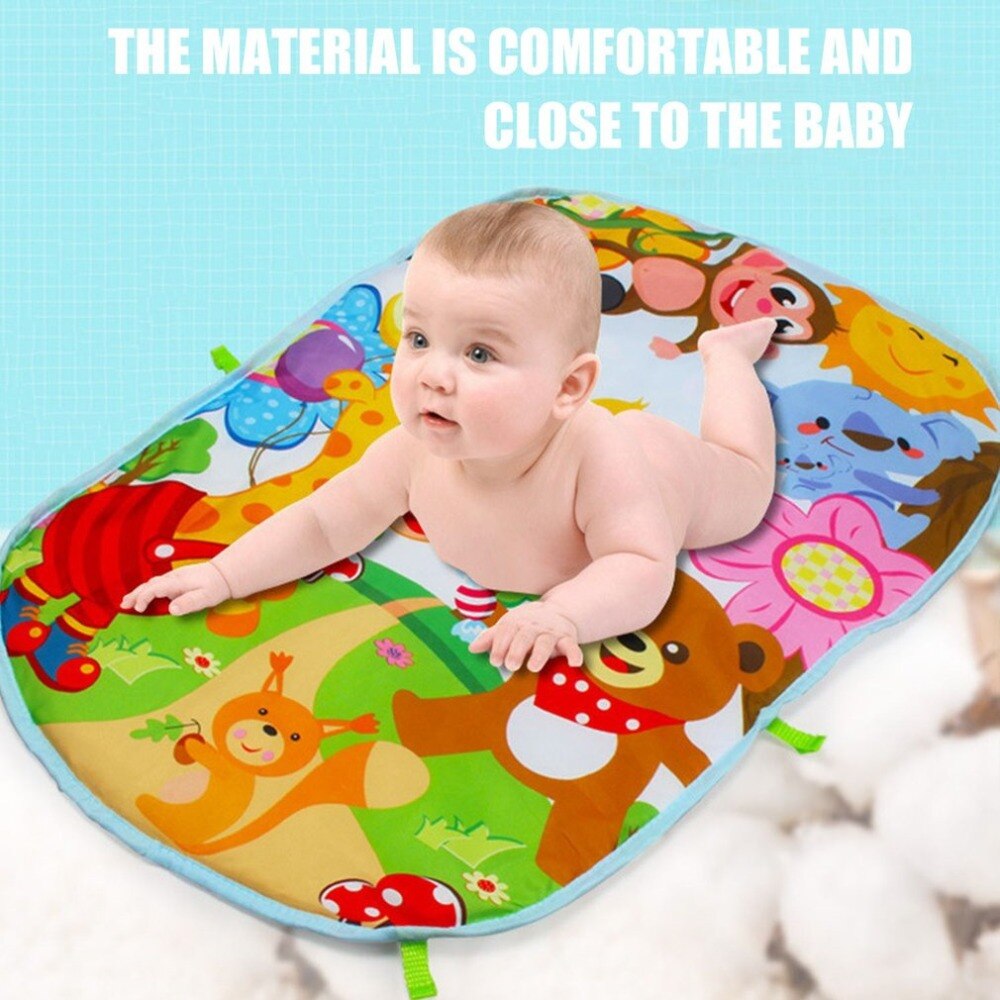 3-in-1 Baby Play Mat with Foot Piano for Tummy Time
