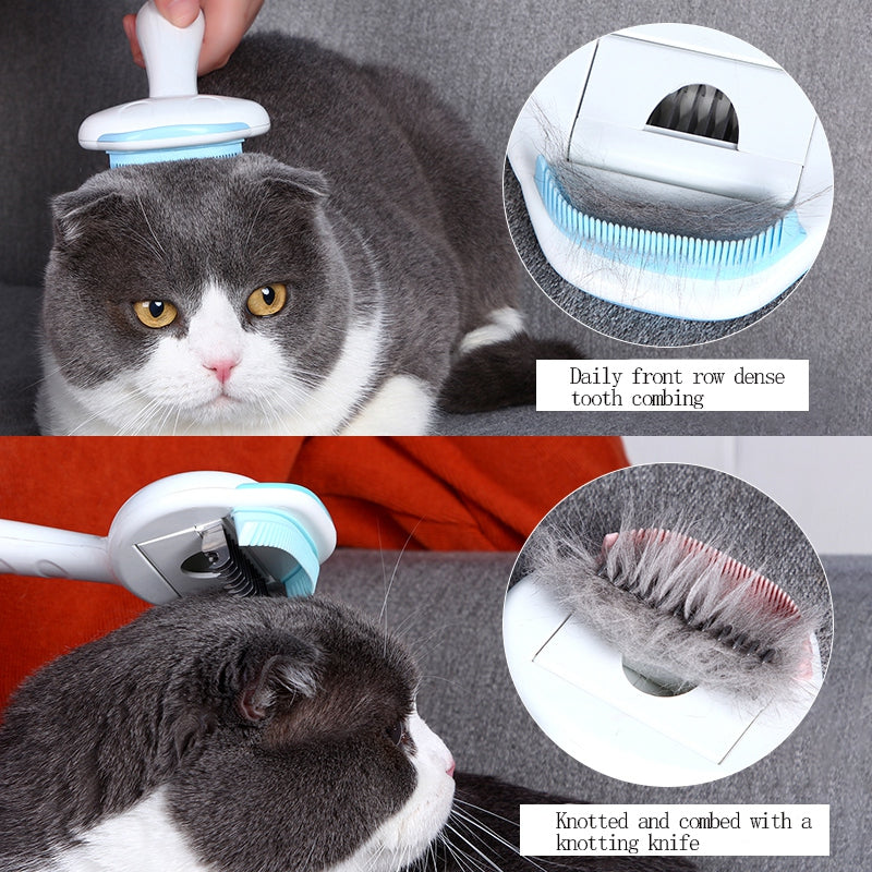 3-in-1 Dog & Cat Grooming Comb for Easier Shedding