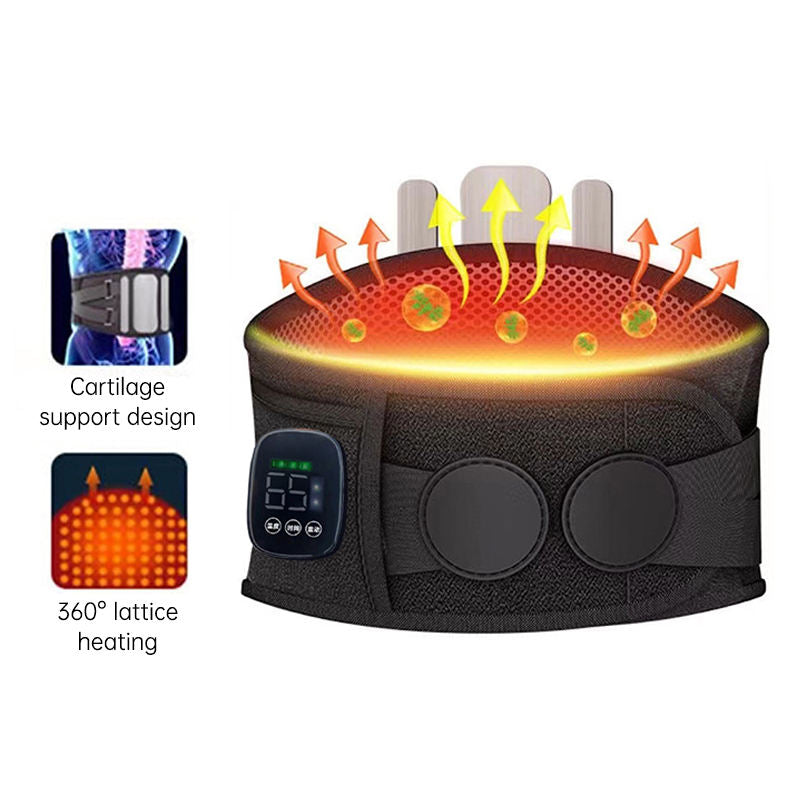 Heated Lower Back Support Belt with Vibration Massage