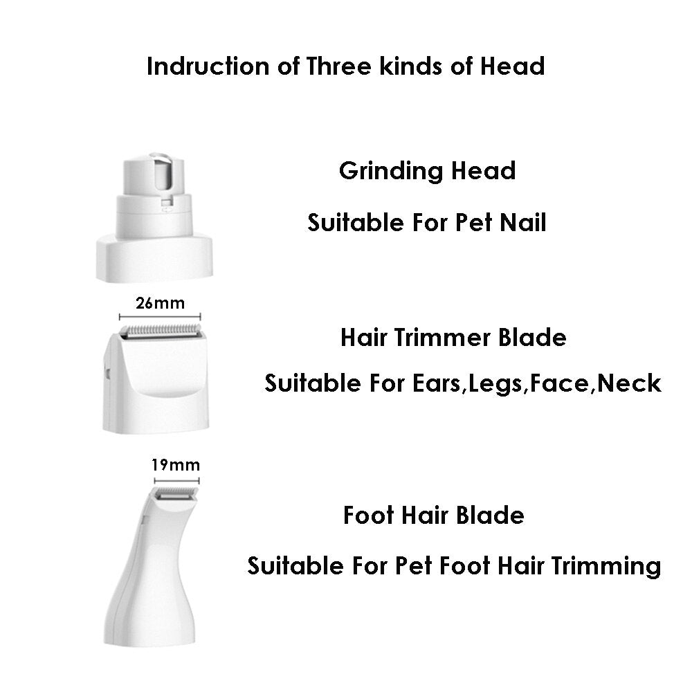 3-in-1 Pet Grooming Tool for Easy Hair, Paw & Nail Care