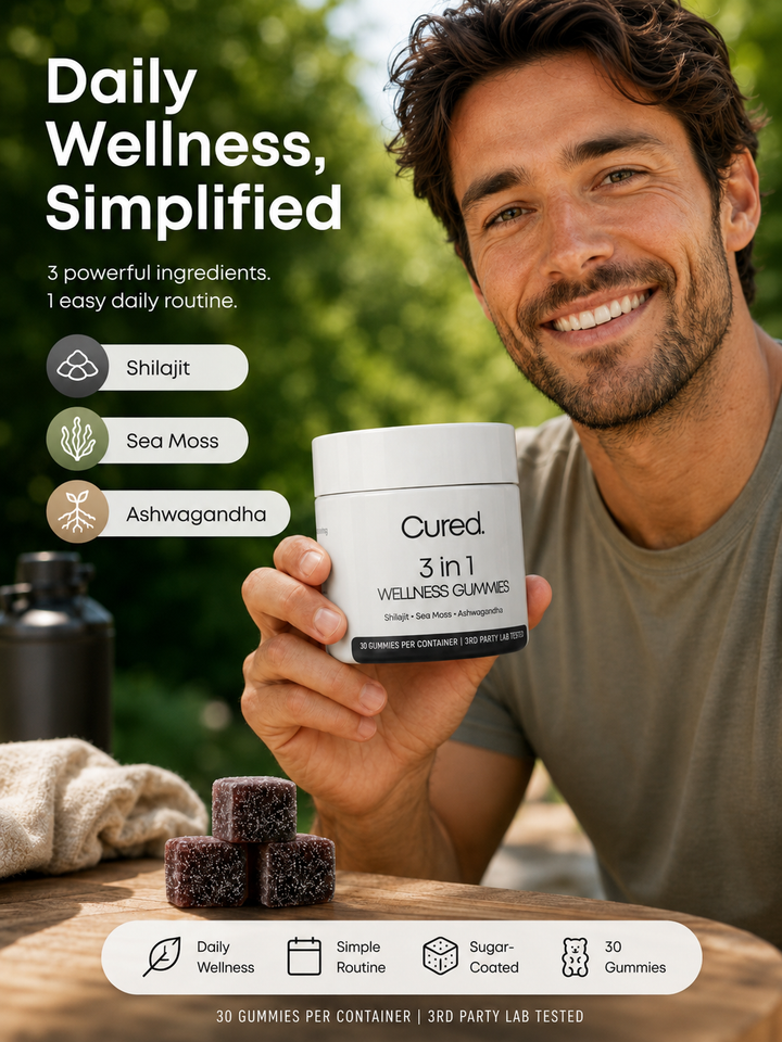 Shilajit Gummies for Men — 3‑in‑1 Vitality, Energy & Focus Chews
