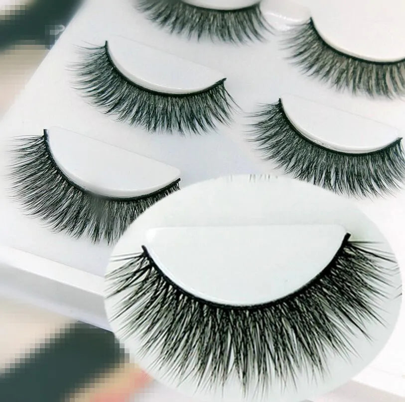 False Eyelashes, Natural Soft Handmade 3-Pair Lash Set