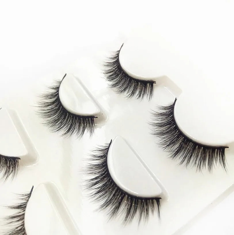 False Eyelashes, Natural Soft Handmade 3-Pair Lash Set