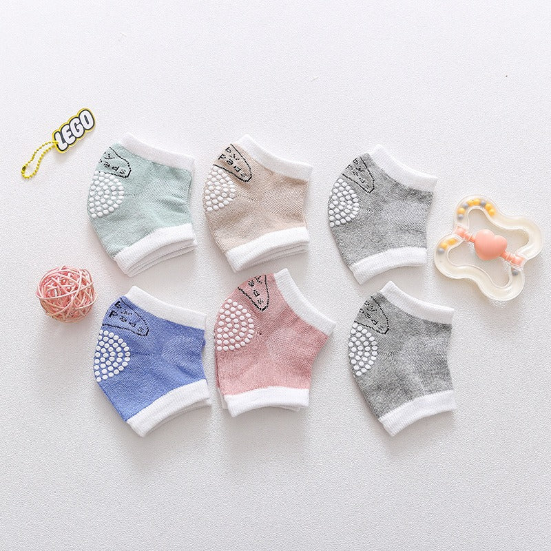 Baby Crawling Knee Pads, Breathable Anti-Slip Cotton