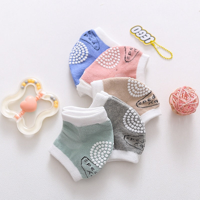 Baby Crawling Knee Pads, Breathable Anti-Slip Cotton