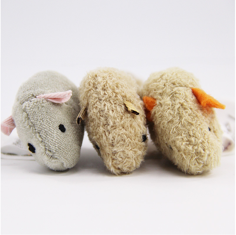 Plush Cat Mouse Toys, 3-Piece Interactive Play Set