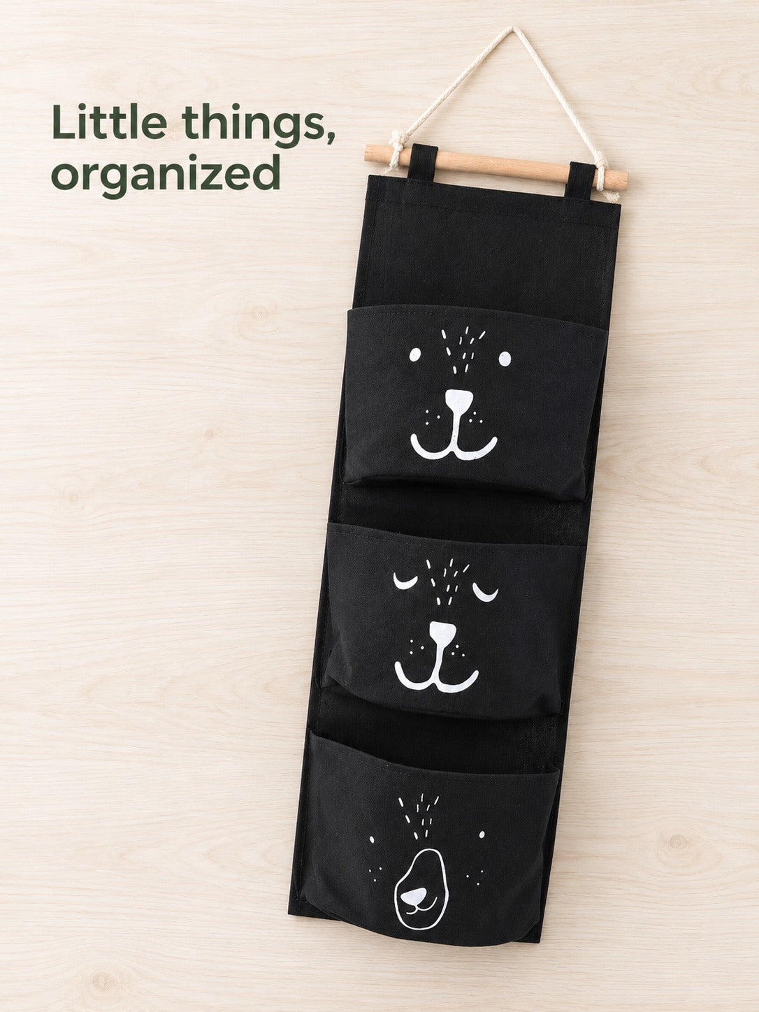 3-Pocket Hanging Wall Organizer for Nursery Storage