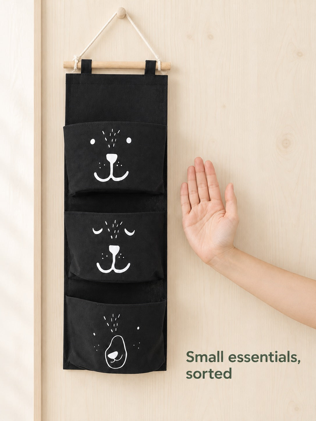 3-Pocket Hanging Wall Organizer for Nursery Storage
