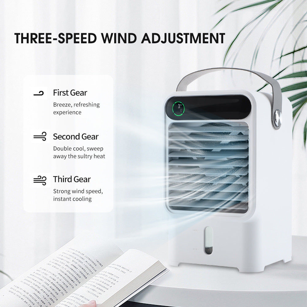 Portable Desk Fan with Water Tank, 3 Speeds